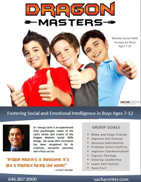boyssocialskillsgroupnyc | Sachs Center | Autism ADHD Testing and Treatment boys social skills group nyc