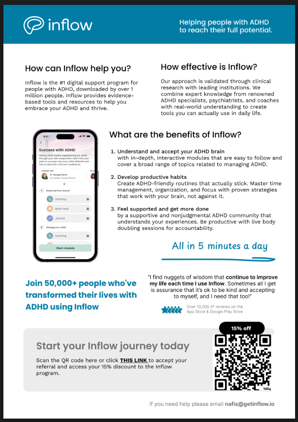 Inflow ADHD app